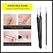 Wishesport Blackhead Remover,Pimple Comedone Extractor, Blackhead Removal tool, Blemish Acne Zit Remover Tweezer Kit,6 Piece black