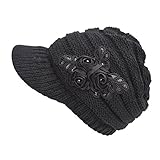 Women's Winter Beanie Knit Crochet Ski Hat Oversized Cap Hat Warm