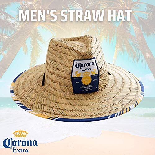 Concept One Men's Corona Extra Straw Beach Lifeguard Hat with Large Brim - Image 3