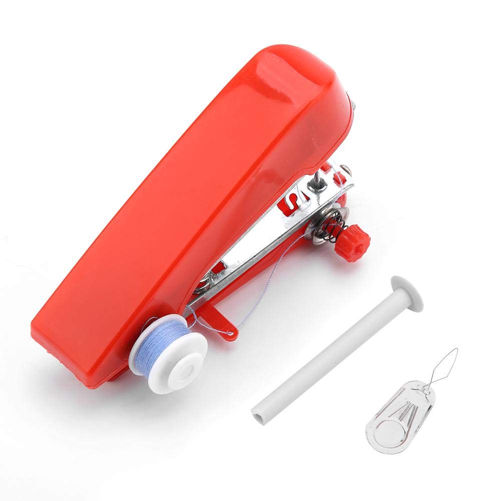 Mini Handheld Portable Sewing Machine for Emergency Clothes Repair on Fabric & Denim, Includes Thread Cutter - Travel Sewing Kit for Quick Stitching