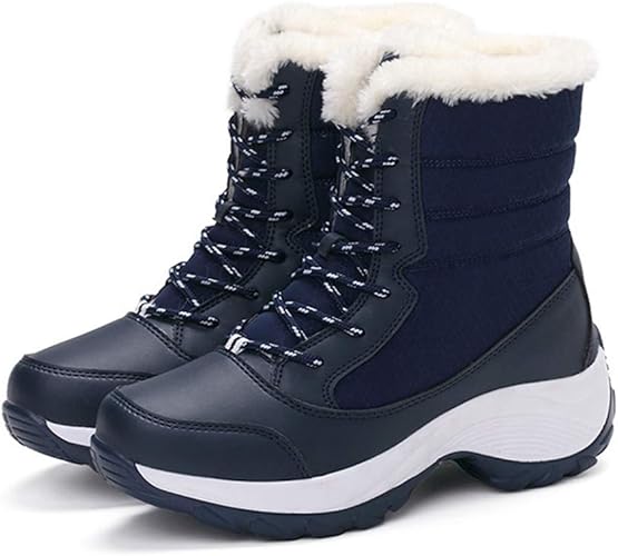 Amazon テンカ スノーブーツ レディース スノーシューズ 冬靴 防寒 防滑 雪遊び アウトドア 保暖 カジュアル レースアップ ウィンターブーツ ショットブーツ 裏ボア 美脚 撥水 雪用ブーツ ハイキング ブーツ ブーティ