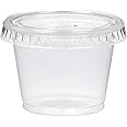 Reditainer - Plastic Disposable Portion Cups - The Souffle Cup (1 Ounce, Package of 100 Cups With Lids)