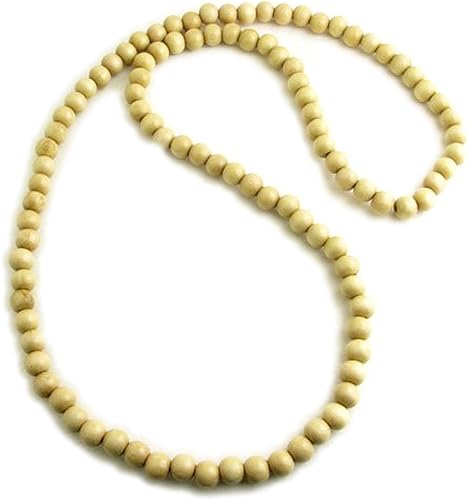 Amazon ネックレス 木製ビーズロングネックレス ウッドビーズ シンプル Kn324 ウッドビーズカラー ベージュ ジュエリー 通販