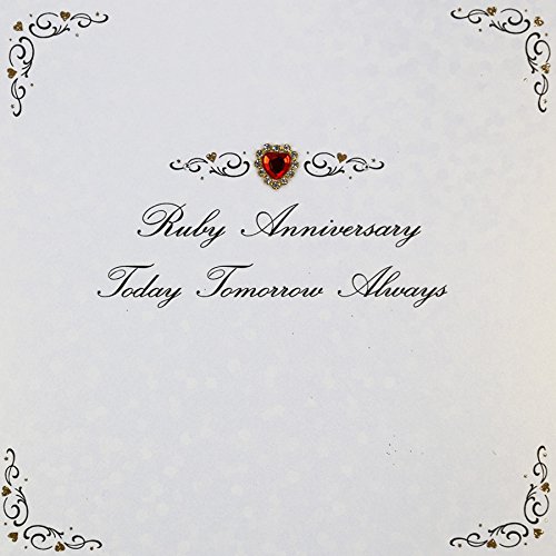 Ruby Anniversary - Quality Handmade Anniversary Card - AG38