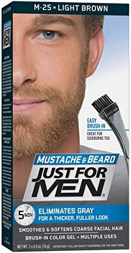 Just For Men MUSTACHE &BEARD Hair Color LIGHT BROWN (M-25)