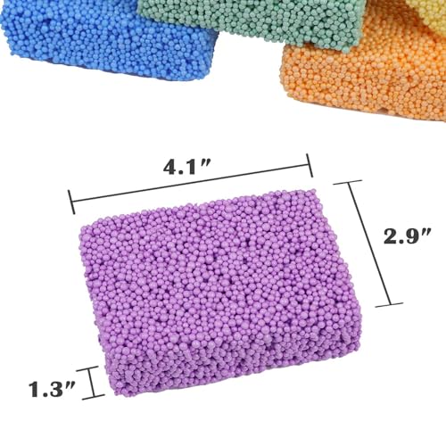 TERRIFI 12 Blocks Modeling Foam Beads for Kids - Foam Clay for Kids Education, Preschool Toys - Develop Creativity, DIY Art Crafts, Never Dries Out Preschool Toys Motor Skills, Use ManyTimes(6 Colors)