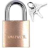 Mini Luggage Lock Set (HEAVY DUTY BRASS) - Set Includes 3 Small Keys - Perfect Padlock for Securing Your Suitcase, Jewelry Boxes, Gym Locker, Tote, Mini Fridge, Cabinet, and More!