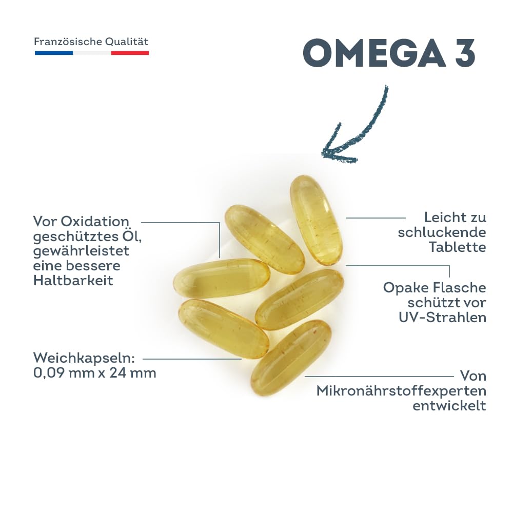 Omega 3 Wildfischöl 2000mg - 1000mg EPA, 500mg DHA - 60 Stück 5