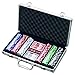 Bo Toys 300 Chip Dice Style Poker Set in Aluminum Case (11.5 Gram Chips), 2 Decks of Cards, 5 dice