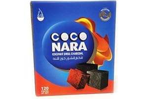 New 120 Pieces Coco Nara Natural Coconut Shell Hookah Charcoal by CocoNara