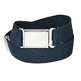CTM Kids' Elastic Adjustable Belt with Magnetic Buckle (Pack of 3), Navy