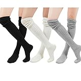 Top Slouch Knit Winter Women Over The Knee High Boot Socks Leg Warmer Thigh High