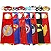 Lazu Superhero Dress Up Costumes 7 Satin Capes with Felt Masks
