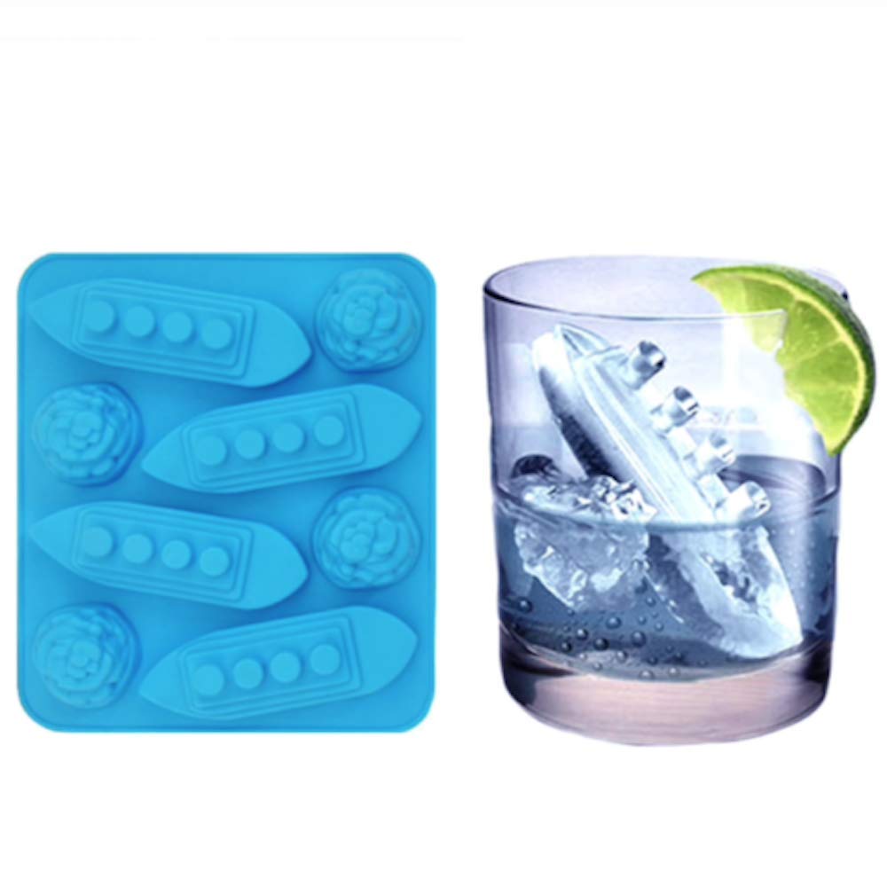 Titanic & Ice-burg Ship Sailing Ice Cube Bar Novelty Funny Silicon Mould Tray