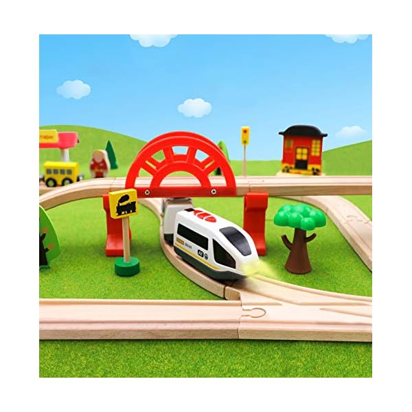 Tiny Land Batteriebetriebener Lokomotivzug (Magnetanschluss) - Leistungsstarker Motor-Hochgeschwindigkeitszug… – Bild 6
