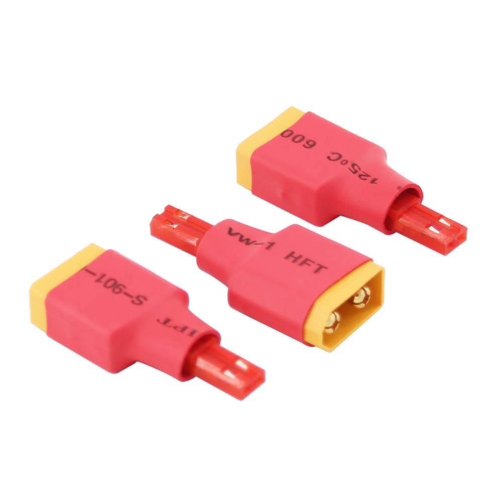 OliRC 3pcs No Wires Connector: XT60 / XT-60 Male to JST Adapter(C50-3)