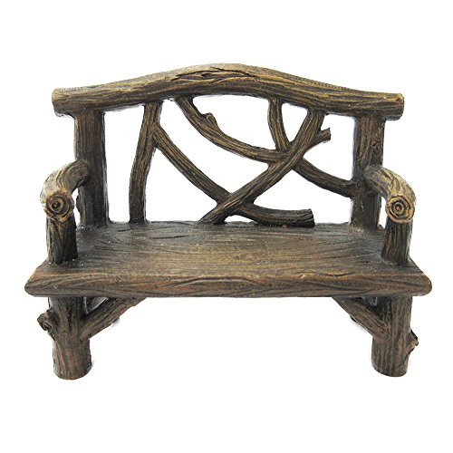 Pacific Giftware Enchanted Garden Tree Stump Bench Mini Fairy Garden Decorative Accessory 4 Inch L