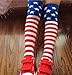 Perfect Seeking USA American Flag Socks Girls Knee High Long