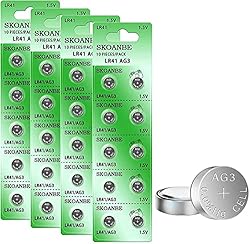 SKOANBE 40PCS AG3 LR41 392 384 192 1.5V Button Coin