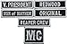Outlaw Biker Front of Vest Jacket Officer Title [White on Black With White Boarder] 5 pcs Patches Plus Bonus MC Matching Patch - By Patch Squad