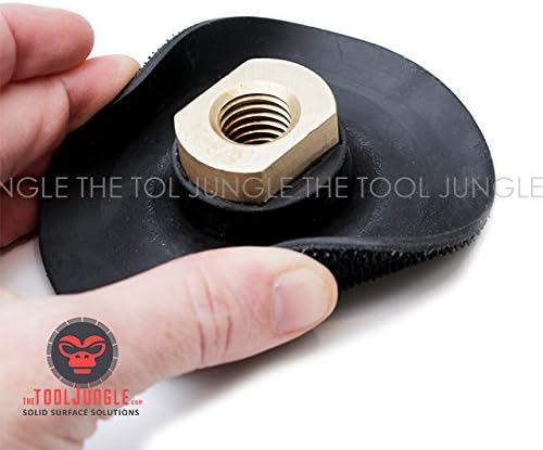 4 Inch Super Flex Thin Rubber Backer pad Velcro 5/8-11 Female thread for Diamond Polishing pads