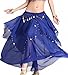 ZLTdream Women's Belly Dance Chiffon Skirt with Coins