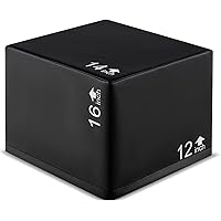 GYMAX Plyometric Jump Box, 3 in 1 Plyo Jumping Training Box with Non-Slip & Easy-to-Clean PU Cover, Heavy Foam Exercise Train