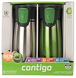 Contigo Astor 2-pack Vacuum-Insulated Autoseal Easy Clean Lid Travel Tumblers Stainless Steel  / Green