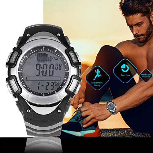 LasVogos SUNROAD Men Digital Fishing Watch 50m Waterproof Sport Barometer Thermometer
