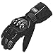 ILM Alloy Steel Motorcycle Riding Gloves Warm Waterproof Windproof for Winter Use (Black Winter, X-Large)