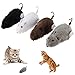 WinnerEco 4pcs Clockwork Mouse Toy,Wind Up Clockwork Racing Cute Plush Rat Mechanical Moving Funny Toy Play for Cat Dog Pet