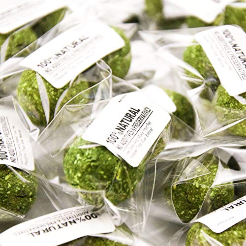 WATFOON Small Pets Chew Toy, Hamsters Snacks Treat with Organic Timothy Grass Teeth Grinding Molar Ball for Rabbit Chinchillas Guinea Pig Squirrel, Good Digestion 12-Count (Rose Sandwich Flavors) - Thumbnail 3