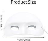 KPSRFG 10Pcs White Craft Half Masks for DIY Art Decor Paint Blank Plastic view 2
