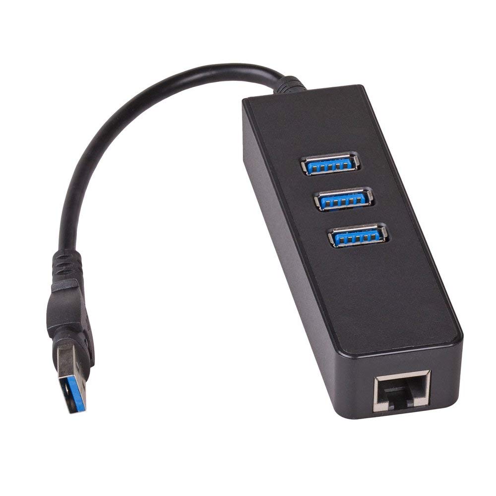 Akyga AK-AD-32 Hub Network Card USB Male to 3x USB Female RJ45 3.0 Adapter