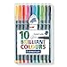 STAEDTLER Triplus Roller 403 SB10 Triangular Rollerball Desktop Box - Assorted Colours (Pack of 10)
