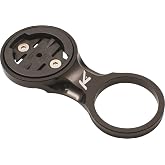 K-Edge Stem Bicycle Computer Mount, Garmin, Black | Garmin Stem Mount With 1-1/8-Inch Fit, CNC Aluminum Construction, Secure Co-Polymer Interface, And Lightweight 21g Design