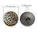 PEPPERLONELY Brand 10PC Antiqued Bronze Round Pattern Carved Scrapbooking Sewing Buttons 17mm (Approximately 5/8 Inch)