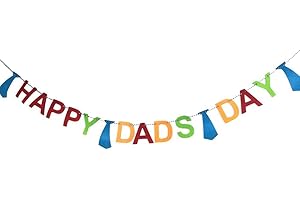 BinaryABC Happy Father's Day Banner,Father's Day Decorations, Daddy's Day Party Decorations,Fathers Day Party Supplies