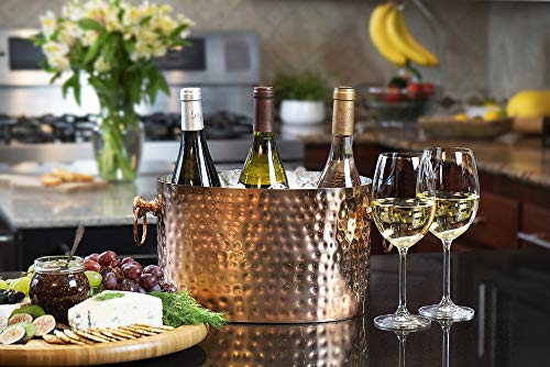 Chic Chill Handcrafted Artisan 3 bottle Champagne and Wine Chiller (Copper) - Thumbnail 2