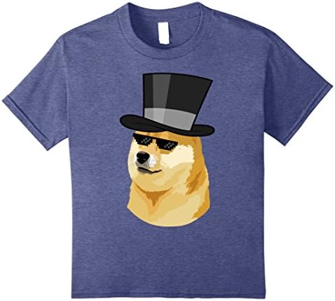 Kids Awesome Doge Shirt 10 Heather Blue
