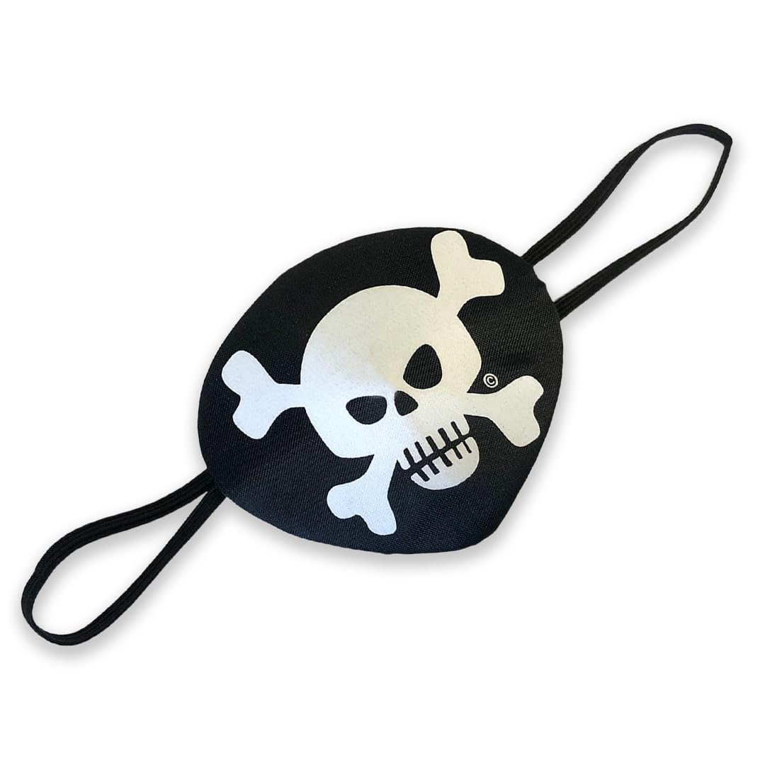 Liontouch - Pirate Eye Patch - Captain Red Stripe - Age 3+ Years| Pretend Play Toy For Children And Toddlers with Skull Motive | Dress Up, Fancy Dresses & Costumes For Kids Sailing the Caribbeans — image 1