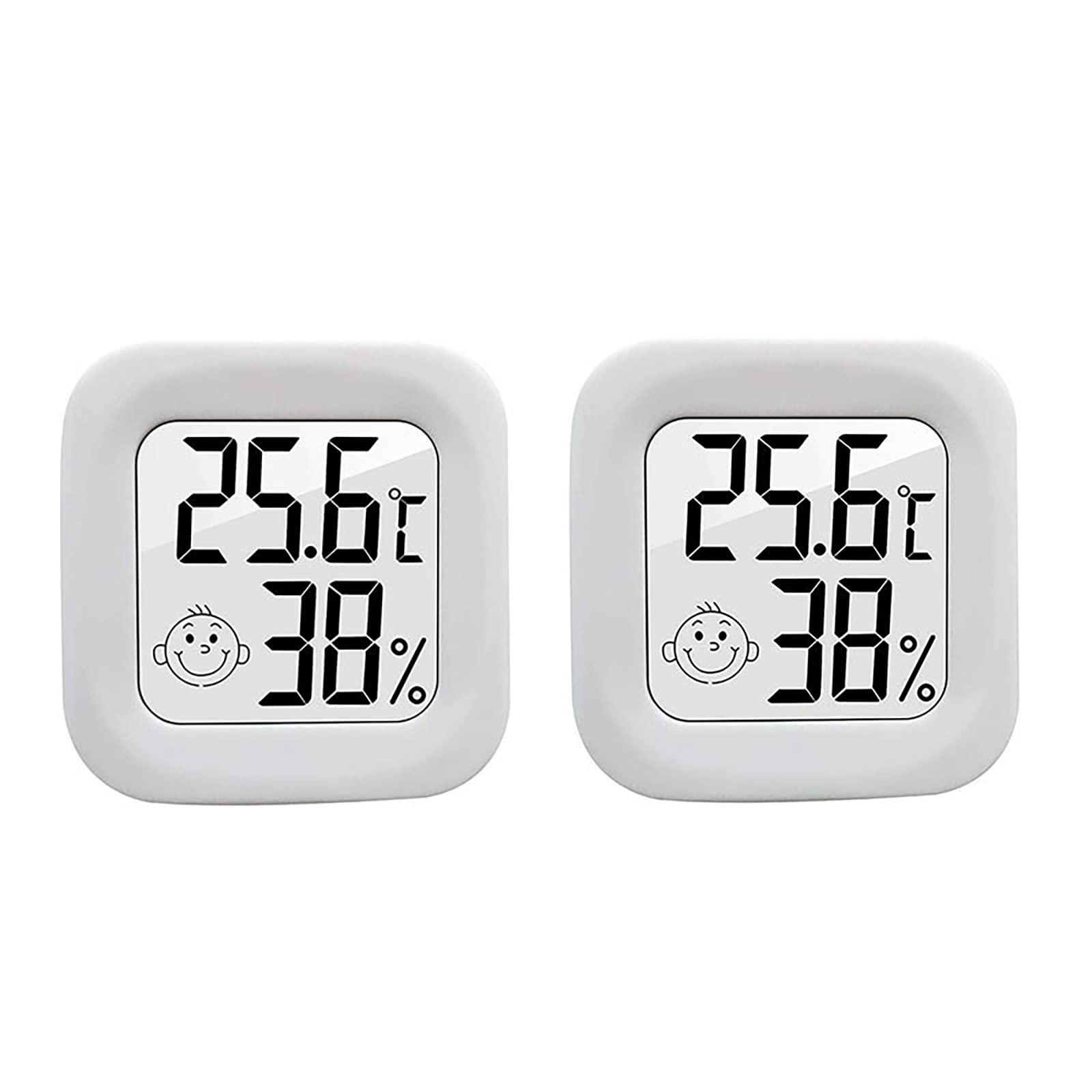 WANGCL 2 Pack Mini Indoor thermometers Digital Hygrometer Meter Gauge Portable Temperature and Humidity Monitor for Garden Home Office