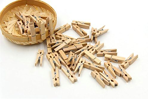 Natural Wood Clothespins, 100 pins 1.8-inches Length