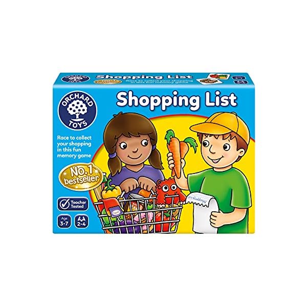 Orchard Toys Shopping List Memory and Matching Pairs Large Card Game, Food Shop & Trolley Snap Cards for Kids…
