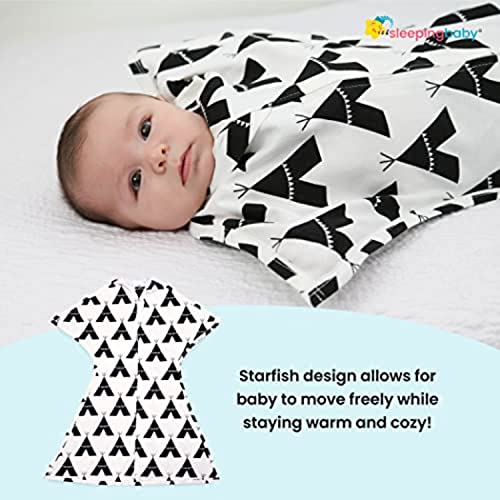 SleepingBaby Zipadee-Zip Swaddle- Cozy Transition Baby Swaddle Blanket with  Zipper (Medium 6-12 Months 18-26