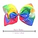 CÉLLOT 8 inch Hair Bows for Girls Alligator Clips Grosgrain Ribbon Rainbow Back to School Festival Christmas Bling Rhineston Hair Accessories for Baby Girls Toddler Girls Kids
