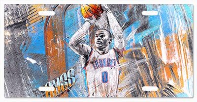 Russ Westbrook OKC Thunder Time Is Now Vanity License Plate Vanity License Plate