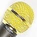 Performance Plus SM58 Style Gold Mesh OEM Replacement, Screw on Ball Microphone Grille (MB58-G)