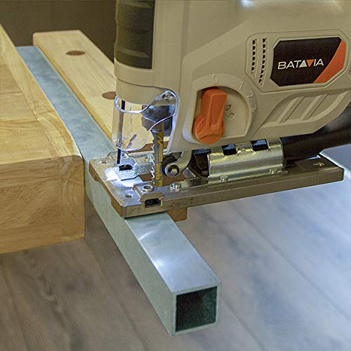 Batavia 7062513 Akku Stichsäge Laubsäge I 45° schwenkbare Pendelhubstichsäge I 80 mm Schnitttiefe I Säge aus Maxxpack… – Bild 6