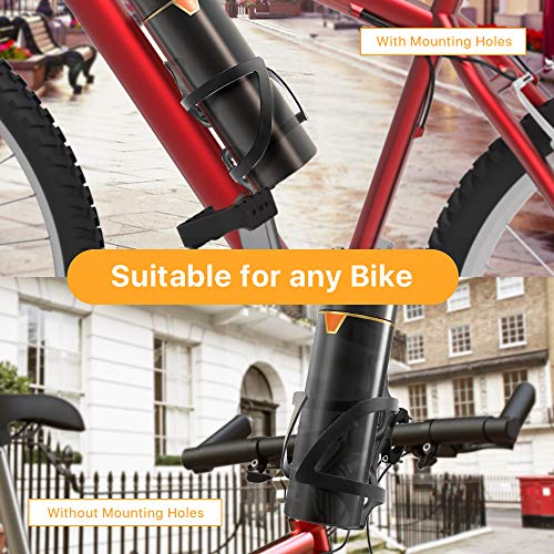 FIREOR Bike Water Bottle Holder, Bicycle Water Bottle Cage Lightweight Aluminum Alloy MTB Cycling Cup Holder Bike Accessories with Handlebar Mount Bracket